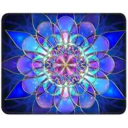 DOLAER Gaming Mouse Pad, Rectangle Mandala Mouse Mat, Small Mousepad \w Designs, Non-Slip Rubber Mouse Pad \w Stitched Edges, Custom Office Mouse Pad