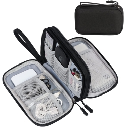 DOLAER Travel Electronics Organizer, Cable Organizer Bag Electronics Accessories Carrying Case Doubel Layer Portable All-In-One Storage Bag For