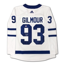 AUTOGRAPH AUTHENTIC Doug Gilmour Signed Adidas Toronto Maple Leafs Jersey In White