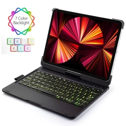 YELLOW-PRICE for Apple Ipad Pro 11" 3Rd M1 360° Rotatable Case With 7 Color Backlit Keyboard