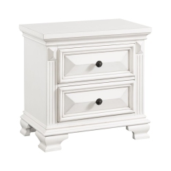 PICKET HOUSE Furnishings Trent 2-Drawer Nightstand In In White