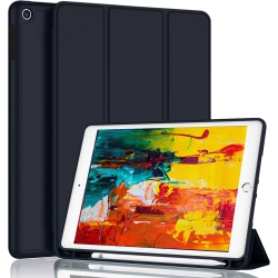 XCRS Smart Cover for Apple Ipad 10.2-Inch 9Th Gen (2021), 8Th Gen (2020), 7Th Gen (2019) \w Built-In Pencil Holder, Pu Leather, Multi-Angle Viewing