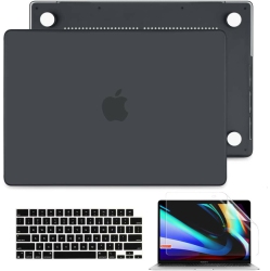 YELLOW-PRICE for 2021 Macbook Pro 14" / 16" (M1 Pro / Max) Shell Case+ Kb Skin+ HD Film In Black