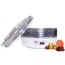 TOTAL CHEF Countertop Food Dehydrator, 5 Trays, Superior Air Flow Design, for Fruit Snacks, Jerky, Meat, Vegetables, Herbs, Dog Treats, Food Dryer