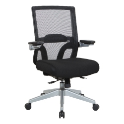 OFFICE STAR Manager's Chair With Breathable Mesh Back And Fabric Seat In Black
