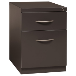 PEMBERLY ROW 20" Deep Mobile Pedestal 2-Drawer Metal Files In In Charcoal