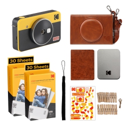 KODAK Mini Shot 2 Retro 4Pass 2-In-1 Instant Camera And Photo Printer (2.1X3.4") + 68 Sheets Gift Bundle In Yellow