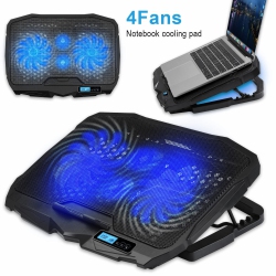 YELLOW-PRICE 11-15.6Inch Laptop Cooling Pad [High Speed Quiet Fans, Lcd Screen, Button Control]