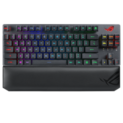 ASUS Rog Strix Scope Rx Tkl Wireless Mechanical Gaming Keyboard – Switches, Us Layout, Pbt Keycaps, Detachable Cable In Red
