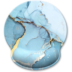 DOLAER Ergonomic Mouse Pad \w Wrist Support, Marble Style Memory Foam Wrist Rest Mouse Pads, Cute Computer Laptop Office Accessories Decor, Pain