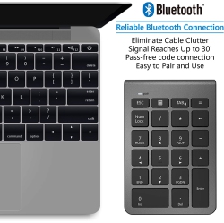 DOLAER Bluetooth Numeric Keypad, Portable Wireless Bluetooth 22 Keys Number Pad Keyboard \w Multiple Shortcuts For