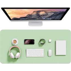 DOLAER Desk Pad, 35.5' X 17' Pu Leather Desk Mat, M Extended Mouse Pad, Waterproof Desk Blotter Protector, Ultra Thin Large Laptop Keyboard Mat