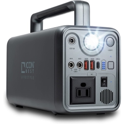 ICON BEST Portable Power Station 300W/ 230Wh, 72000Mah, Solar Generator (Solar Panel Not Included) \w 110V Ac Outlets, Type-C 18W, Pd 65W, Solar