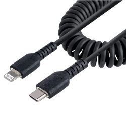 STARTECH 1M (3Ft) USB C to Lightning Cable-Black - Rugged USB Lightning Cable-(RUSB2Clt1Mbc)