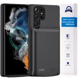 YELLOW-PRICE 4800Mah Portable Rechargeable Battery Pack Charging Case for Galaxy S22 Ultra