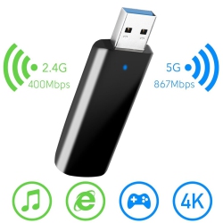 YELLOW-PRICE Ultra-Speed&stable Dual Band 5Ghz 2.4Ghz USB 3.0 Wifi Adapter Ac1300Mbps for PC