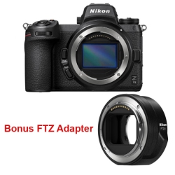 NIKON Z7Ii Camera Body With F to Z Nikkor Lens Adapter Ftz. Canada Authorized