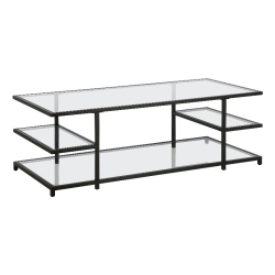 HENN&HART 54" Blackened Bronze Metal/glass Coffee Table