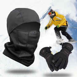 YELLOW-PRICE Balaclava Ski Mask + Ski Gloves for Skiing, Snowboarding & Motorcycle Riding Ca