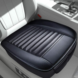 YELLOW-PRICE Wrapping Car Front Seat Cushion Cover Pad Mat for Auto With Pu Leather(Black)