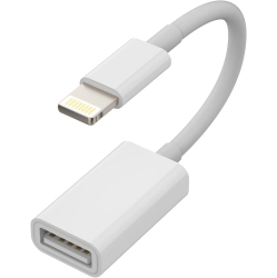 DOLAER Iphone Otg Adapter Dongle Lightning Male to USB Female Cable for Apple Ipad Air Camera Card Reader U Disk Flash Drive Mouse Keyboard Midi Hub