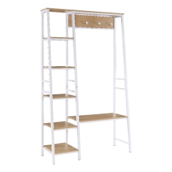 LINON Austin Wood And Metal Hall Tree In In White