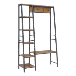 LINON Austin Wood And Metal Hall Tree In In Brown