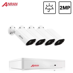 ANRAN K04A2803 HD Smart Wired Security Camera System - 4 Cameras, 8Ch Dvr, 1Tb