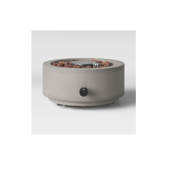 PROJECT 62 10" Round Pipestone Patio Tabletop Fireplace - - 76387571 In Gray