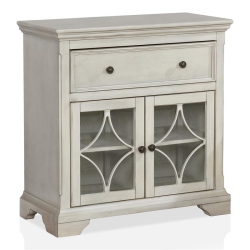 BOWERY HILL Wood 1-Drawer Hallway Cabinet In Antique Finish In White
