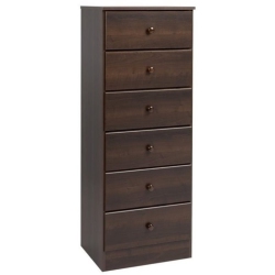 WRIGHT HOME Solid Wood 6 Drawers Lingerie Chest In Espresso Finish