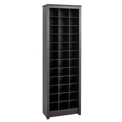 WRIGHT HOME Wood Space-Saving Shoe Storage Cabinet In Finish In Black
