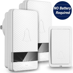 YELLOW-PRICE Wireless Doorbell Chime 2 Receiver 1 Transmitter 4 Volume 1000Ft Door Bell Chime