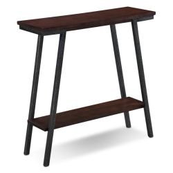 LEICK FURNITURE Empiria Wood Console Table In Walnut And Foundry Bronze