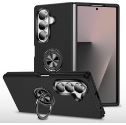 ICM Topsave "hidden Series" Solid Color PC Back Combine W/inner Tpu Bumper Kickstand Armor Case for Samsung Galaxy Z Fold 7 8.0" In Black