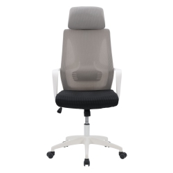 CORLIVING Workspace Mesh Back Grey And Office Chair In Black