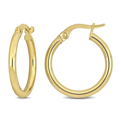 GEM AND HARMONY 14K Gold Polished Hoop Earrings (20Mm) In Yellow
