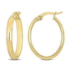 GEM AND HARMONY 14K Gold Polished Hoop Earrings (24Mm) In Yellow
