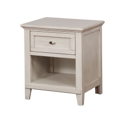 FURNITURE OF AMERICA Gamora Wood 1-Drawer Kids Nightstand In Antique In White