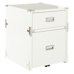 OSP HOME FURNISHINGS Wellington 2 Drawer File Cabinet In Fully Assembled In White