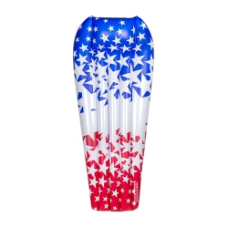 SWIM CENTRAL 74" Inflatable Patriotic Stars Suntanner Pool Float Mattress