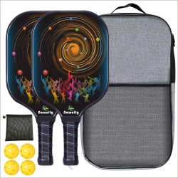 NOWCITY Pickleball Paddles - Graphite Pickleball Paddle Set Lightweight Texture Surface Polymer Honeycomb Core Pickleball Racket Cushion Comfort