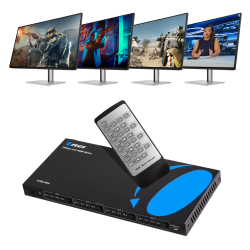 OREI 4X4 HDMI 4K Matrix Switch/splitter(4-Input, 4-Output) Downscaler 4K & 1080P