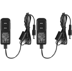DOLAER 2-Pack Ac to Dc 12V 0.5A 500Ma Power Supply Adapter 5.5MM X 2.1MM Ul Listed Fcc