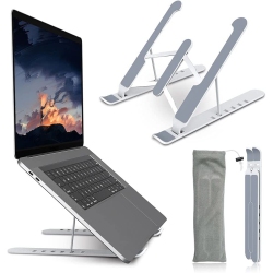 DOLAER Laptop Stand, Laptop Riser for Desk Portable Desktop Laptop Holder for Desk And Bed, 6-Levels Angles Adjustable Height Notebook Mount