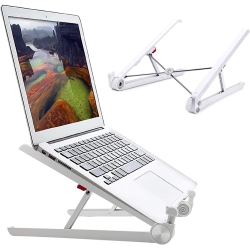 DOLAER Portable Laptop Desk Stand Foldable, Ergonomic Computer Stand Cooling Pad, Ventilated Laptop Riser Compatible \w Macbook Pro Air, Notebook