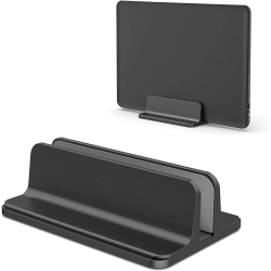 DOLAER X (Tm) Desktop Vertical Aluminum Laptop Stand Dock Adjustable Size, for All Macbook, Surface, Chromebook Gaming Laptops (Up to 17.3 Inch)