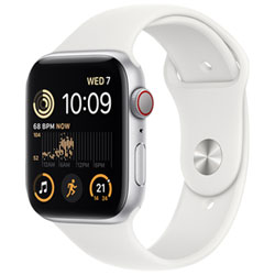 Apple Watch Se 44 Mm (Gps + Cell) En Aluminium Argenté Avec Bracelet Sport Blanc (2022) De Bell - Financement Mensuel