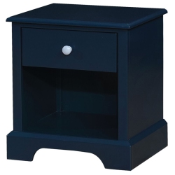FURNITURE OF AMERICA Belantra Solid Wood 1-Drawer Kids Nightstand In In Blue