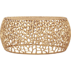 MERIDIAN FURNITURE Priya Solid Aluminum Coffee Table In Gold